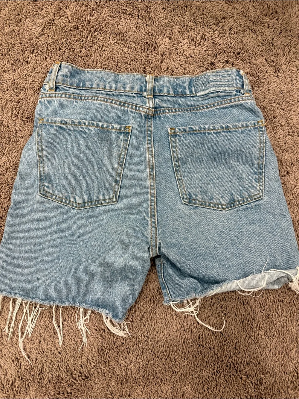 Revice High-Rise Light Blue Denim Cutoff Shorts